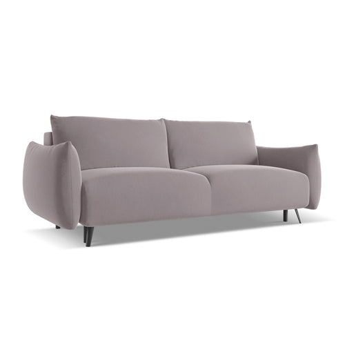 LaMiaSofa 3-zits slaapbank Genova - velours - lavendel - 230x105x86