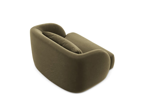 Cosmopolitan Design Fauteuil Tulum flueel, groente - 90x103x70cm