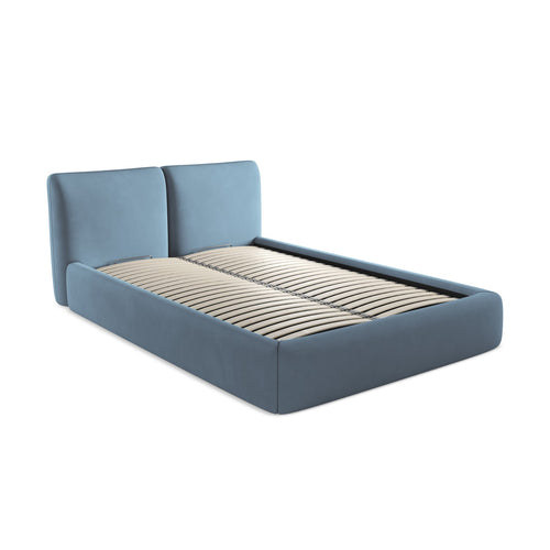 LaMiaSofa Bed met opbergruimte Milano - chenille stof - jeans - 160x228x82
