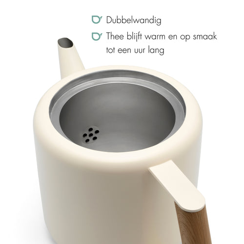 Bredemeijer - Theepot Duet Design Boston 1,1L wit