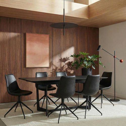 Furnhouse uitschuifbare eettafel Tokyo - Zwart - 200/250x100 cm