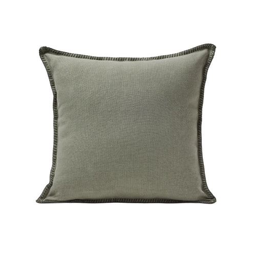 Madura Kussenovertrek Nino kaki grijs en slinger 50x50 cm