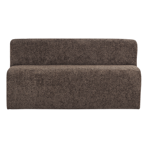 WOOOD eetbank 164 cm rugleuning Mojo Base - Wollig - Bruin - 83x164x76