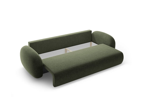 Cosmopolitan Design Slaapbank met opbergdoos Tonale 3-zits, chenille groente - 105x262x88cm
