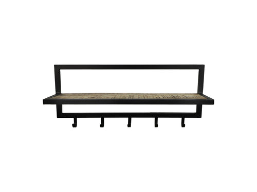 HSM Collection kapstok Acacia -  17  x 28   cm - hout zwart - vtwonen shop