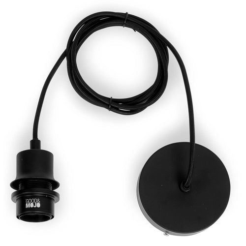 GOOD&MOJO hanglamp Kalimantan - zwart - Ø44cm