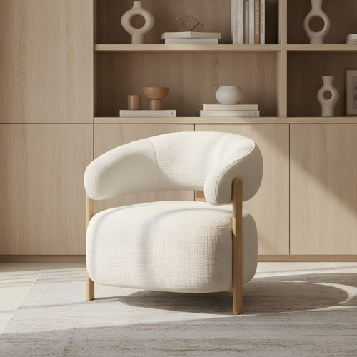 DÉJA Living Fauteuil Kalmar - Beige/Naturel Stof - 76x71x70cm - vtwonen shop