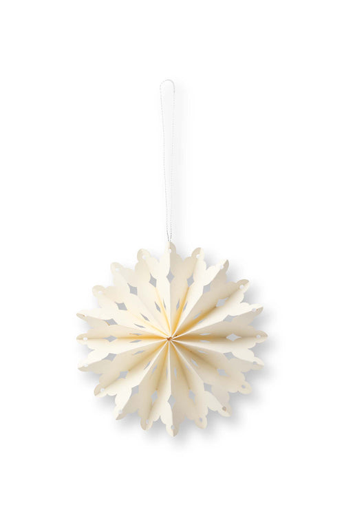 vtwonen - Kerststerren - Papier - Ivoor - 10 cm - Set van 9