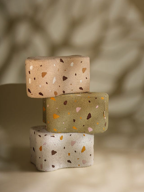 Wigiwama Terrazzo Cloud Poef - Groen - vtwonen shop