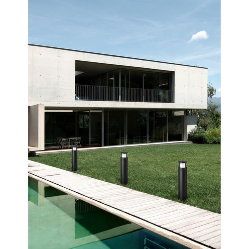 Merano Argentia Buitenpaal Zwart Aluminium, LED 6W 420Lm 3000K IP54