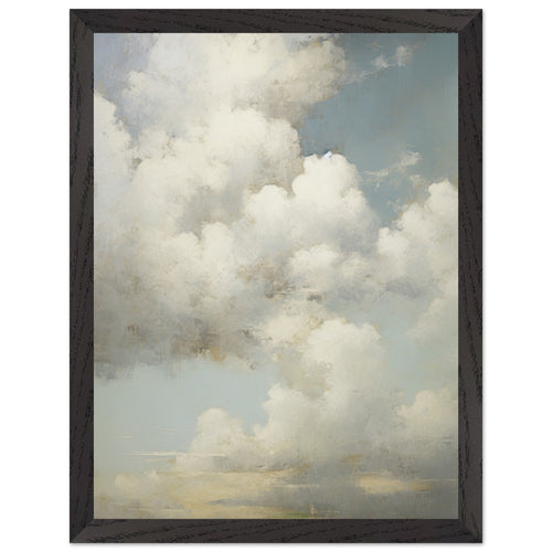 Artfulprints Poster met Lijst The clouds   - 30x40 cm - Wit