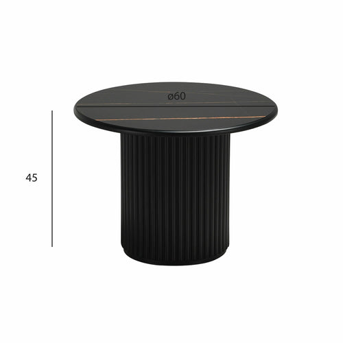 Furnhouse ronde salontafel Easy - Zwart - Ø 60 cm