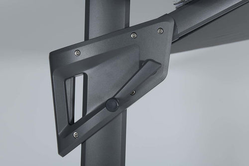 Hawaii King pole parasol - 400x400 cm - carbon black - donker grijs - vtwonen shop