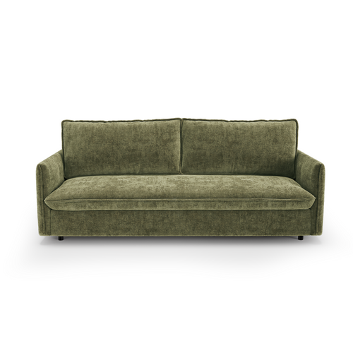 Premium Interiors - Express-slaapbank AVA - gewaafd fluweel vintage groen 198cm