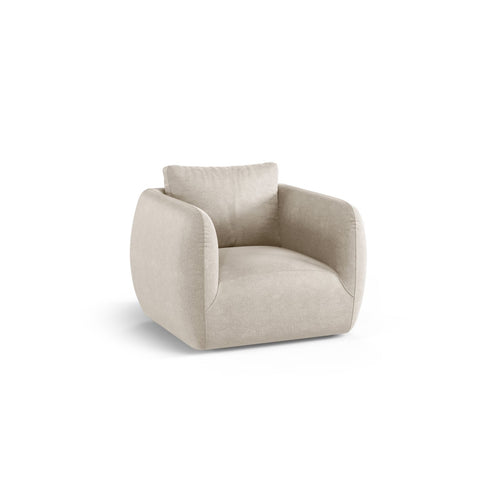 Cosmopolitan Design - Fauteuil Nimes structurele stof lichtbeige - 87x95.5x80cm