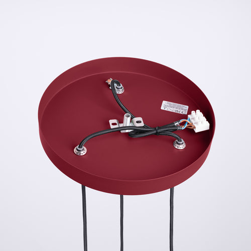 Sollux Lighting Hanglamp HALO 3P bordeauxrood - 25x25x125cm