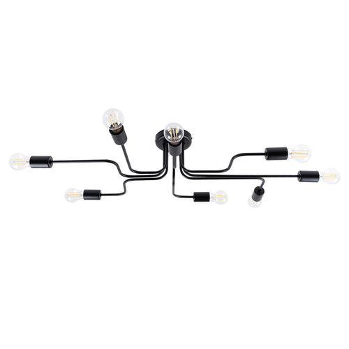 Sollux Lighting Kroonluchter VECTOR 8 zwart - 103x56x15,5cm