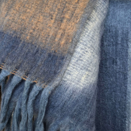 Malagoon plaid Zapotec - zacht blauw - 100% recycled