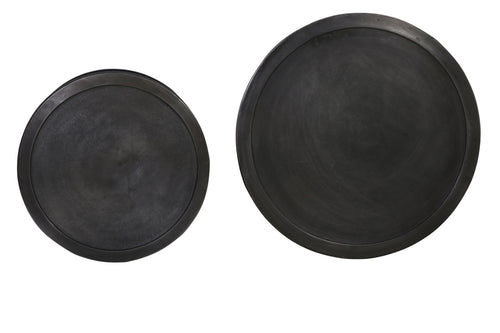 Light & Living salontafel TALCA - Ø78x42cm - zwart - Set van 2 - vtwonen shop