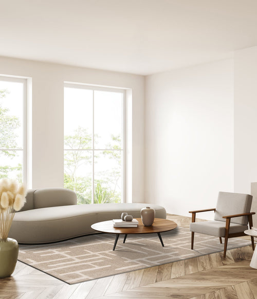 AFK Living vloerkleed  Esquiz - reliëfeffect - beige - 120 x 170 cm - vtwonen shop