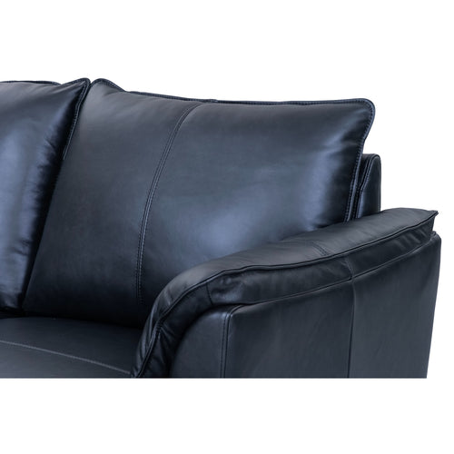 Furnhouse 2-zitsbank Soul - Zwart - Leer - 90x160x88