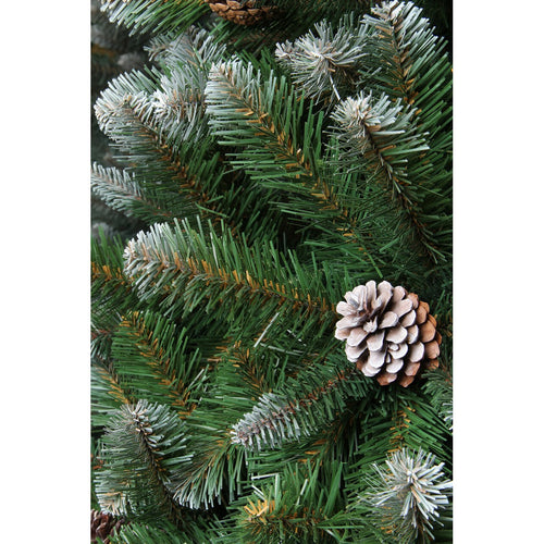Triumph Tree Empress Groen Frosted - Kerstversiering met Dennenappels en Zachte PVC-Naalden - Kerstkrans met Klassieke Uitstraling - Deurkrans voor