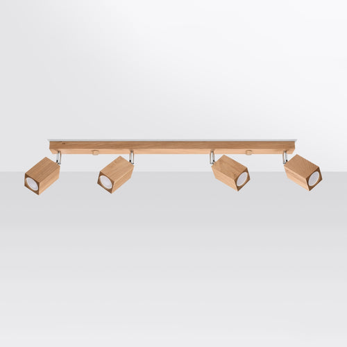 Sollux Lighting Plafondlamp KEKE 4 eik - 80x5x20cm