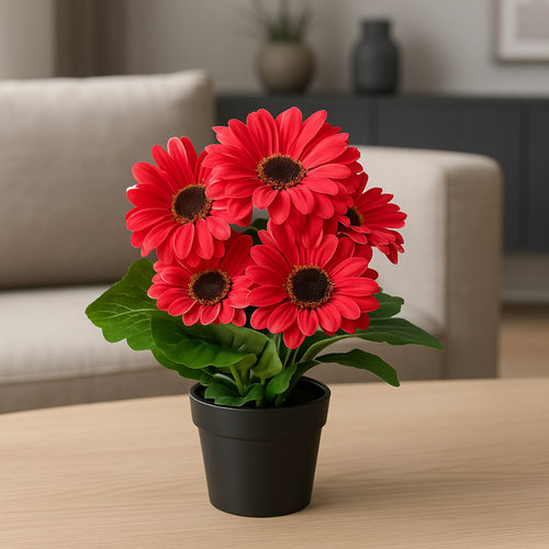 Flourify - kunstbloem - Gerbera bos - 27 cm - bundel van 2 - vtwonen shop