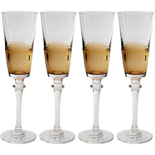 Kare Design Champagneglazen Mimi amber (4/set)