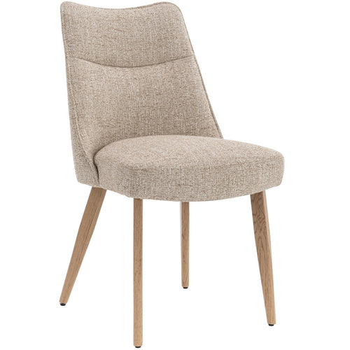 DÉJA Living Eetkamerstoel Meau - Beige/Naturel - Zithoogte 47cm - Set van 2 - vtwonen shop