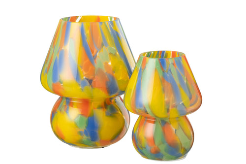 J-Line tafellamp Regenboog - glas - mix - large