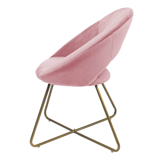 Home Deluxe Fluwelen stoel SELESA Roze - vtwonen shop