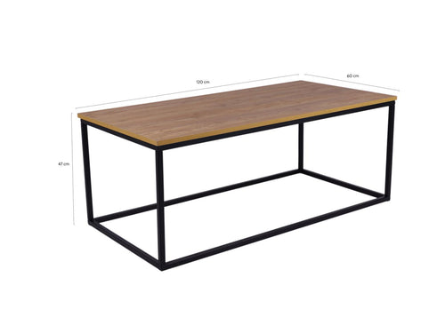 MaximaVida rechthoekige salontafel Kiev 120 cm  x 60 cm - rustiek eikenhout fineer - vtwonen shop