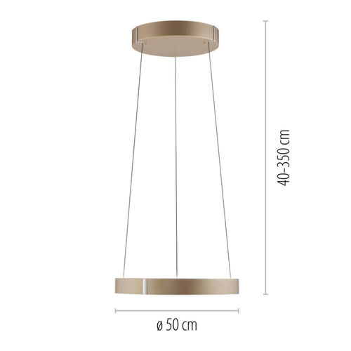 Neuhaus PURE hanglamp E-Clipse - 2 lichts - 50  x 350   cm - champagne - vtwonen shop