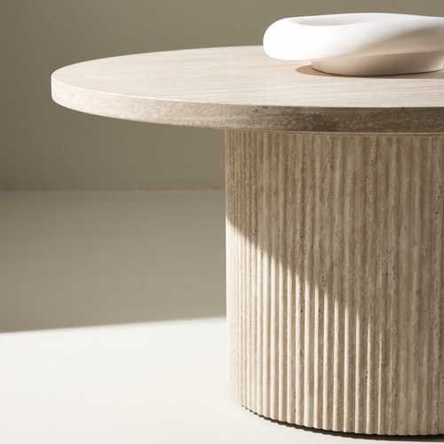 Nest living Nohr Ronde Houten Salontafel Beige - Ø 80 cm - vtwonen shop