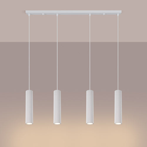 Sollux Lighting Hanglamp KARBON 4L wit - 81x5x120cm