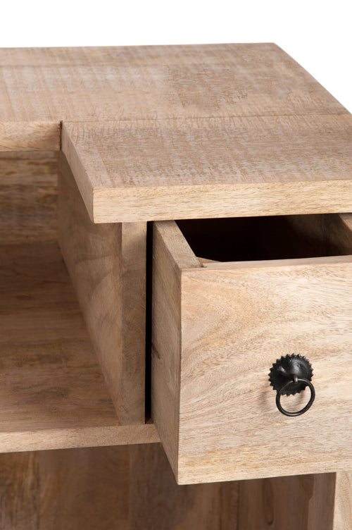 J-Line barkast 2 Lades Rechthoek - hout - naturel