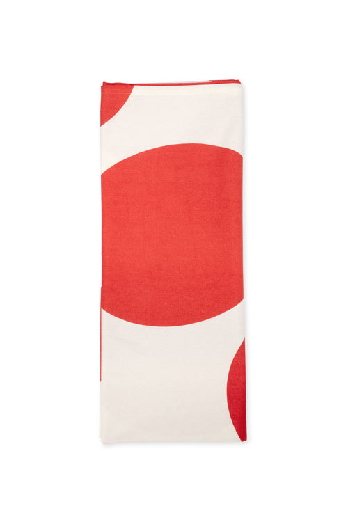 vtwonen - Tafelkleed - Stippen - Katoen - Rood - 150x250cm