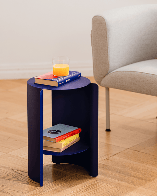 noo.ma Wa Side Table - gepoedercoat stalen bijzettafel, Cocoa Brown