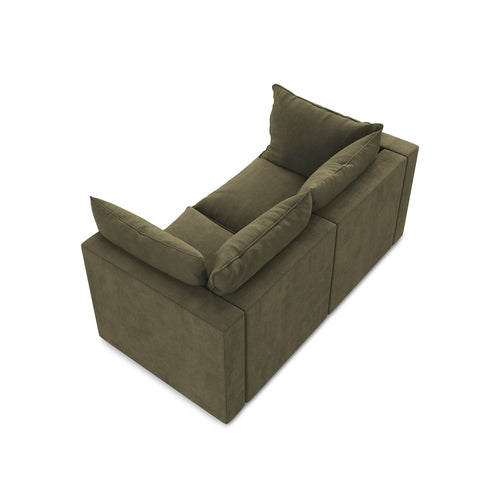 LaMiaSofa Tweezits modulaire bank Ravenna - textuurstof - olijf - 180x90x77