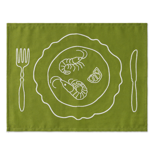 Kulu Club placemats - vintage borden - linnenmix - set van 2