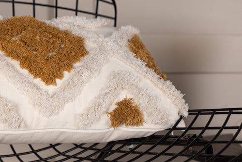 Rebellenclub Kussen Lahtis - Wit/bruin - vtwonen shop