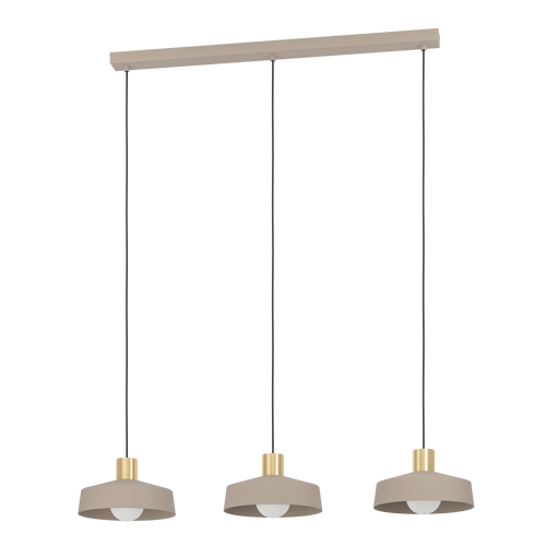 EGLO hanglamp Valdiola - e27 - 93 cm - beige/goud - staal