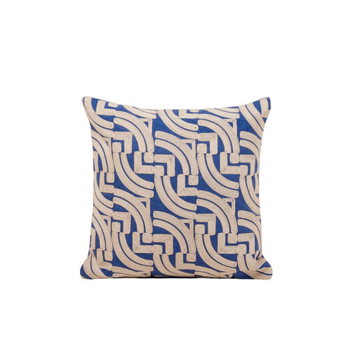 Madura Kussenovertrek Iakobo blauw en natuurlijk 40x40 cm