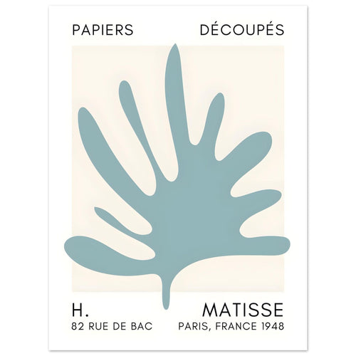 Artfulprints  Matisse – Coral drift turquoise   poster 30x40 cm - vtwonen shop