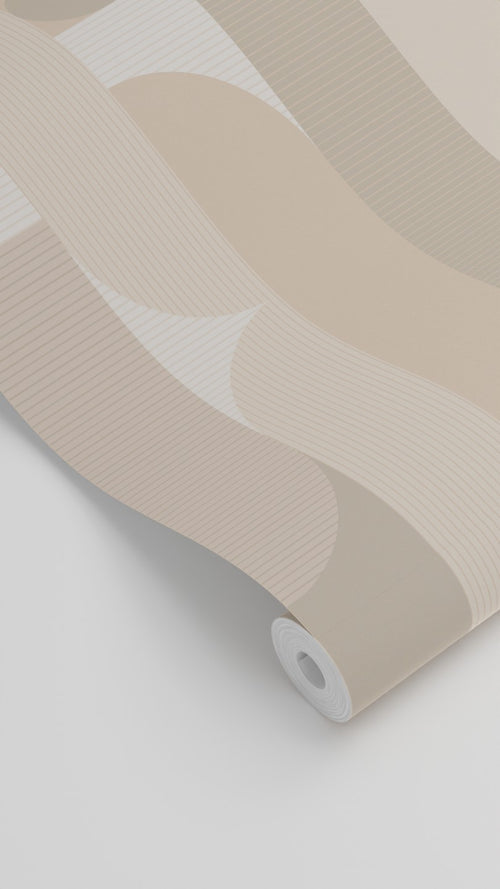 ESTAhome behang geometrische vormen beige - 50 x 900 cm - 131056 - vtwonen shop