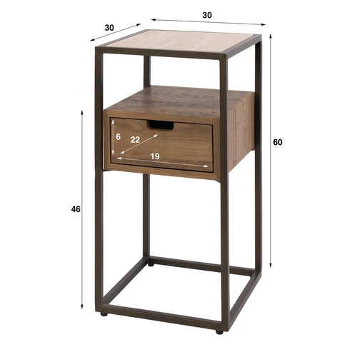 Giga Living Nachtkastje Cassetto Xs - Travertin Keramiek - 65x35x30cm