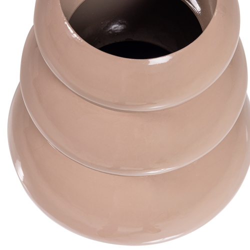 WOOOD vaas Tera - Metaal - Hoogglans Lichtroze - 35x28x28