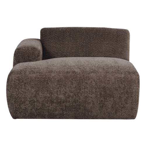 WOOOD chaise longue bank links Mojo Base - Wollig - Bruin - 74x112x162