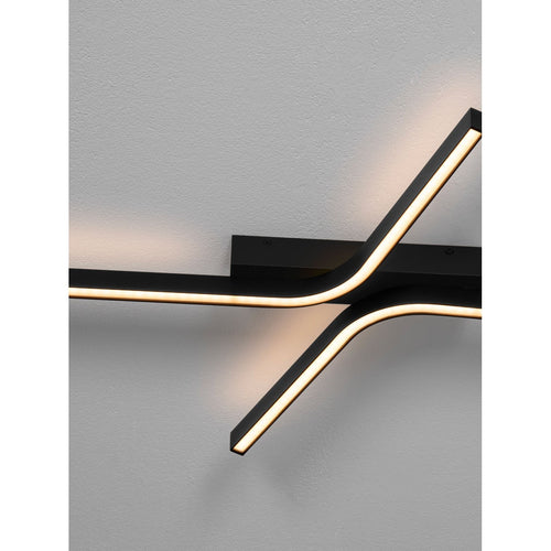 Nova Luce AKRO Geïntegreerde LED-plafondlamp, matzwart, Triac dimbaar, 41W, 2795lm, 2700-3000-4000K kleurtemperatuur, DIP-schakelaar